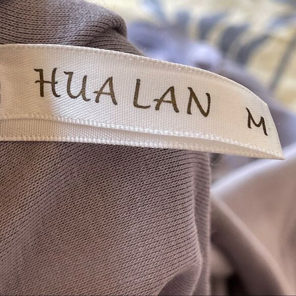 Hua Lan Gray Fringed Long Sleeve Shirt-Medium - Picture 3 of 10